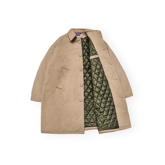 Winter new model Japanese retro solid-color men's cotton coat, mid-length cityboy workwear cotton jacket