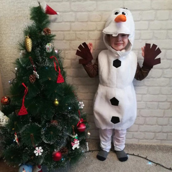 Role-playing costumes, snowman cosplay, children's performance outfits, Frozen stage performance, Halloween clothes